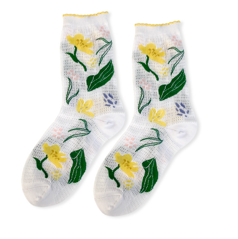 HN 잔느 펀칭 플라워 삭스(HN Jeanne Flower Socks)