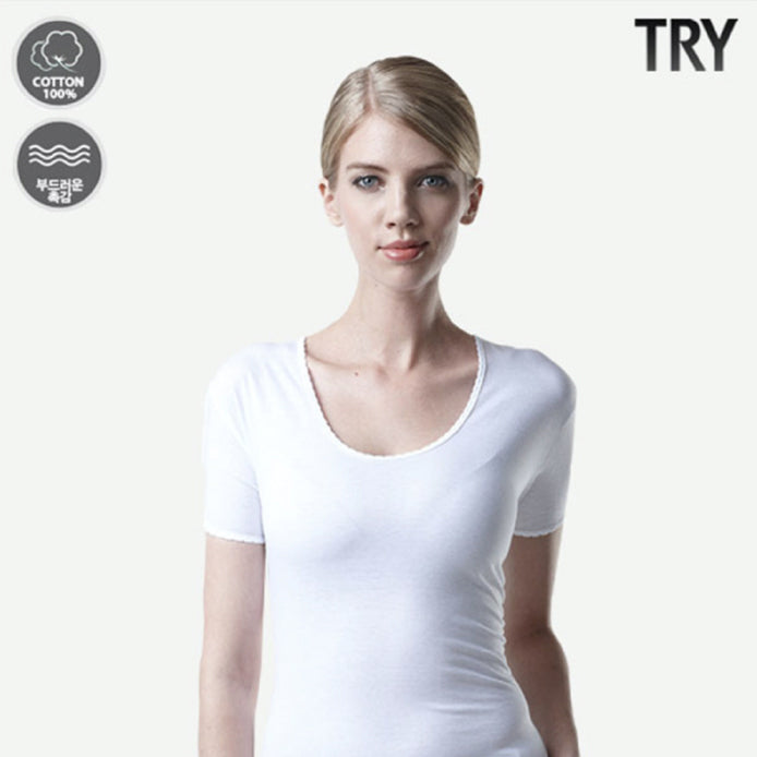 Try women’s underwear basic running t-shirts(트라이 순면 런닝 티셔츠)