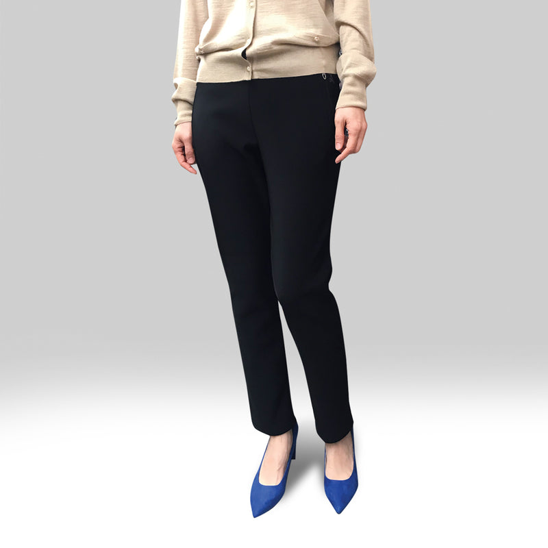 Women's GIMO Pants w.Embroidery point (강아지 자수 지퍼 한국 기모바지)