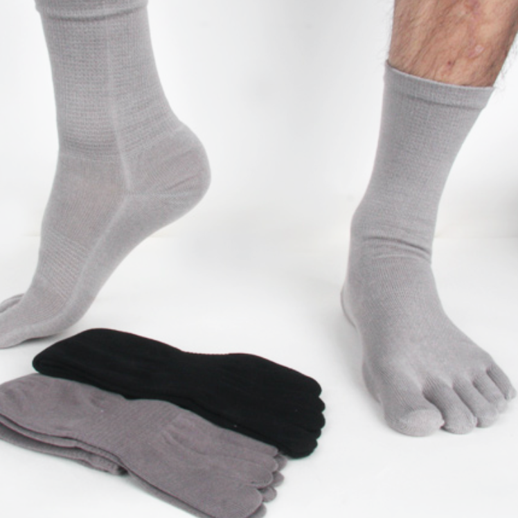 Men's Toe Socks Five Finger Crew Socks(남성 발가락 장목 양말)