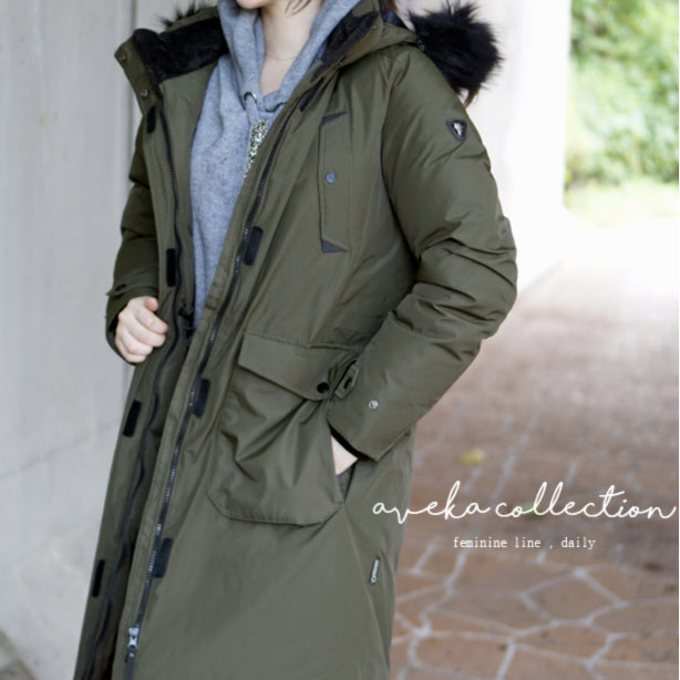 Aveka Women's Goose Down Long Padding(아베카 구스다운 여성 야상 롱패딩)