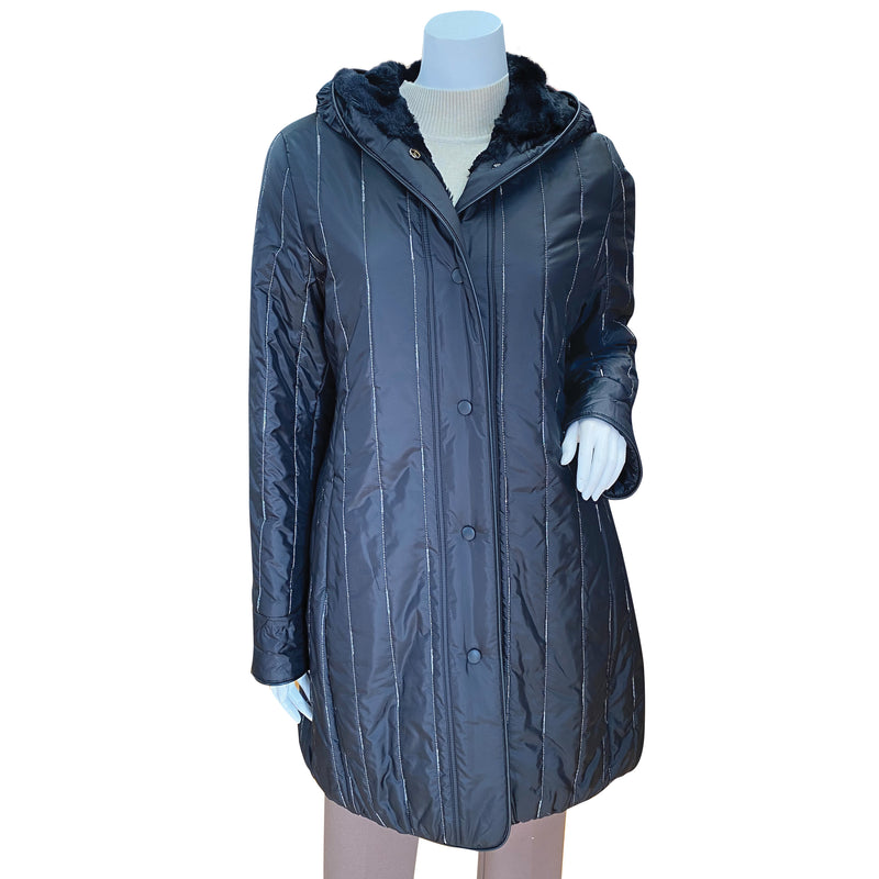 Line Nubim Premium Padded Jumper Black(라인누빔 프리미엄 패딩점퍼 블랙)