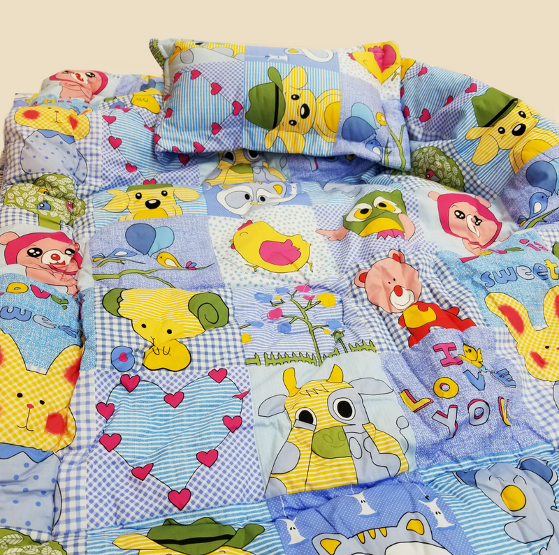 면 100% 베이비 동물 캐릭터 이불 세트(Cotton 100% Baby Bedding Set)