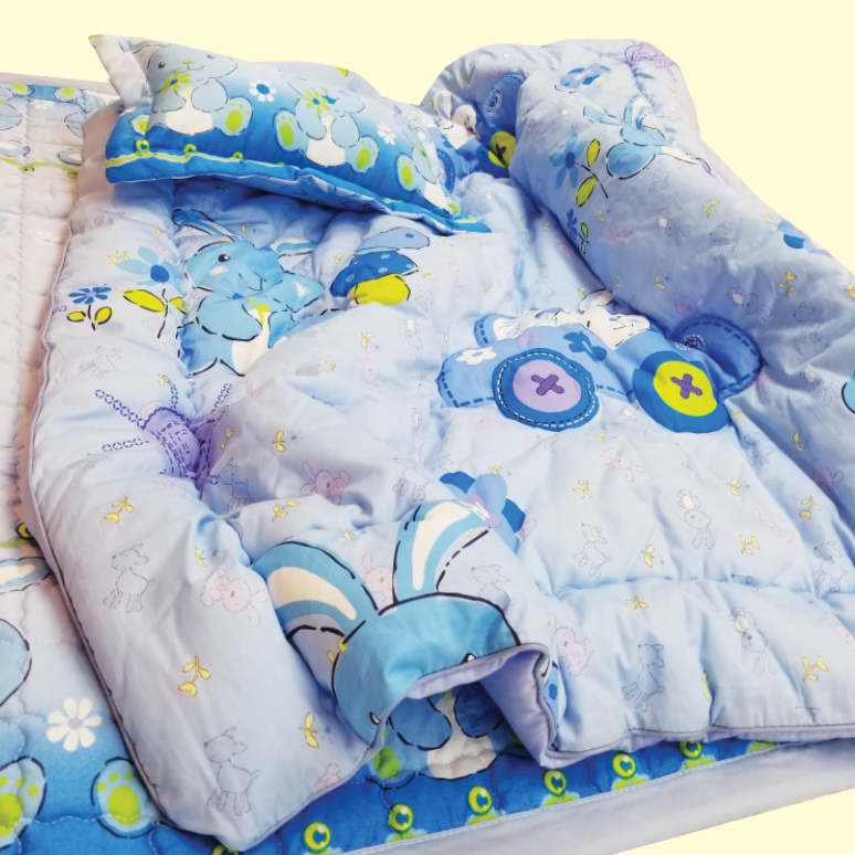 면 100% 베이비 블루 이불 세트(Cotton 100% Baby Bedding Set)